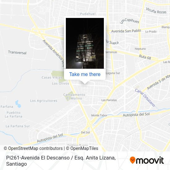 Mapa de Pi261-Avenida El Descanso / Esq. Anita Lizana