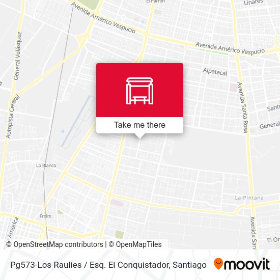 Pg573-Los Raulíes / Esq. El Conquistador map