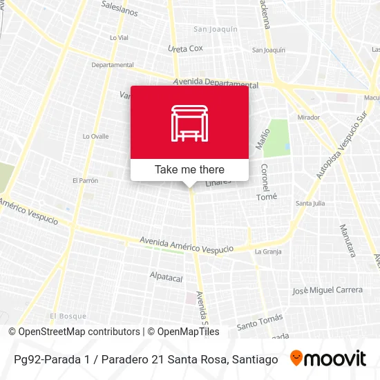 Pg92-Parada 1 / Paradero 21 Santa Rosa map