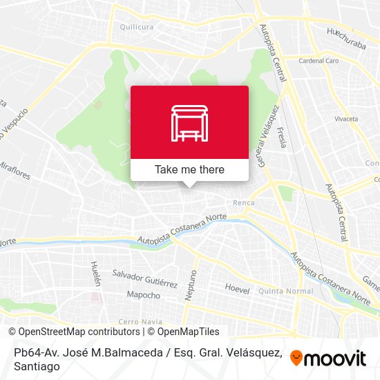 Mapa de Pb64-Av. José M.Balmaceda / Esq. Gral. Velásquez