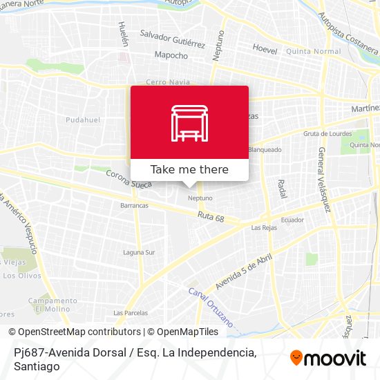 Pj687-Avenida Dorsal / Esq. La Independencia map