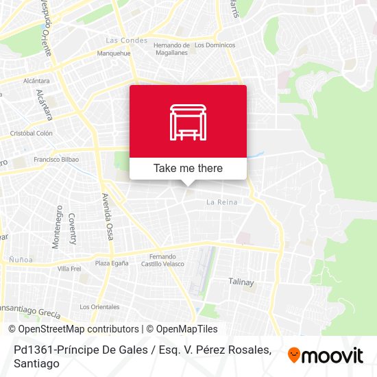 Pd1361-Príncipe De Gales / Esq. V. Pérez Rosales map