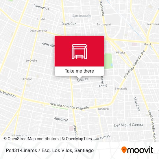 Mapa de Pe431-Linares / Esq. Los Vilos