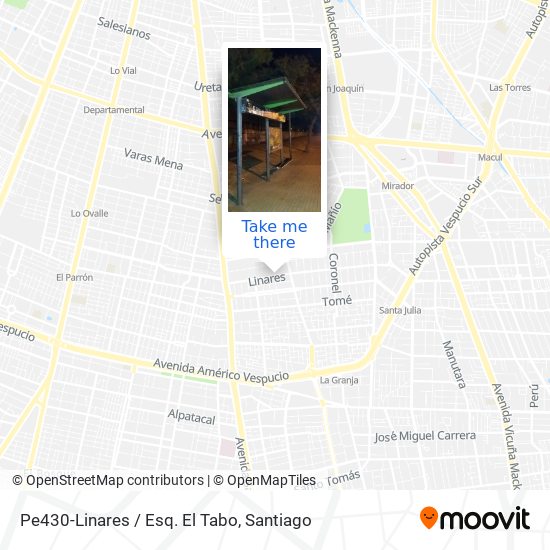 Pe430-Linares / Esq. El Tabo map