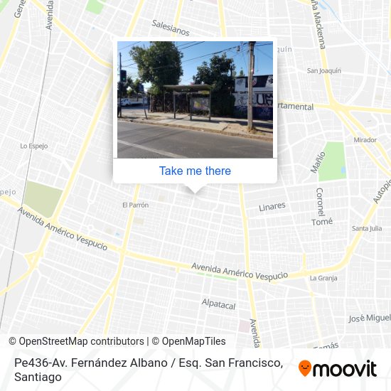 Pe436-Av. Fernández Albano / Esq. San Francisco map