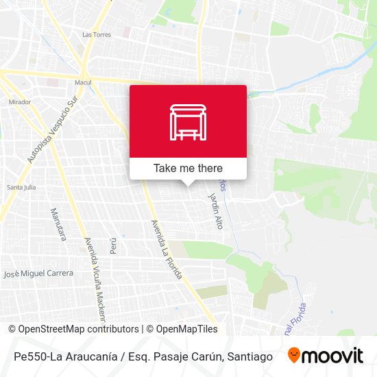 Mapa de Pe550-La Araucanía / Esq. Pasaje Carún