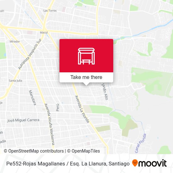 Mapa de Pe552-Rojas Magallanes / Esq. La Llanura