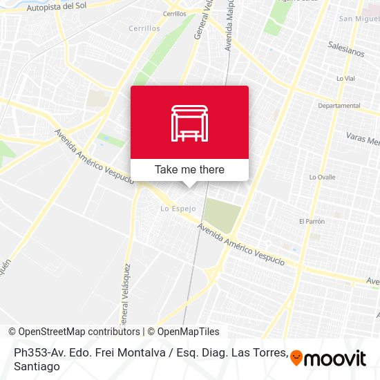 Ph353-Av. Edo. Frei Montalva / Esq. Diag. Las Torres map