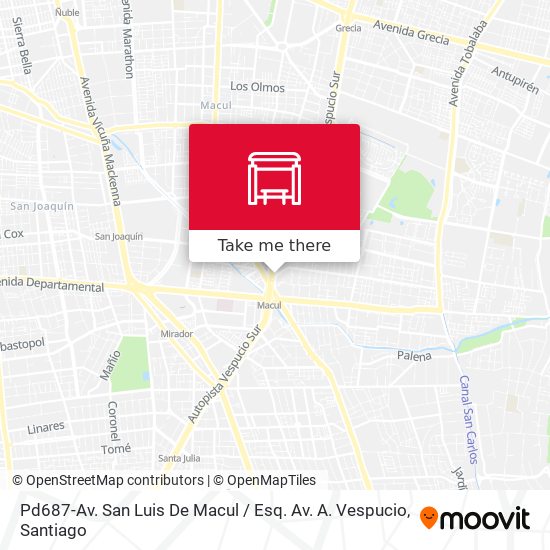 Pd687-Av. San Luis De Macul / Esq. Av. A. Vespucio map