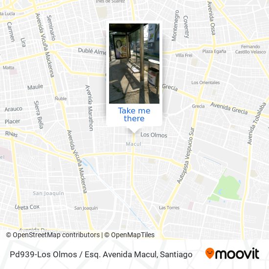 Pd939-Los Olmos / Esq. Avenida Macul map