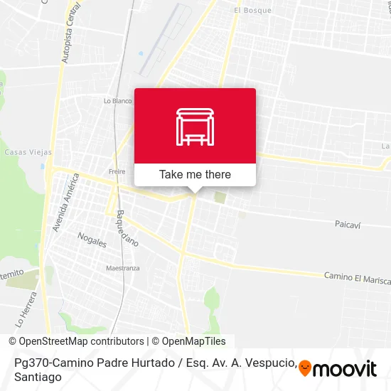 Pg370-Camino Padre Hurtado / Esq. Av. A. Vespucio map