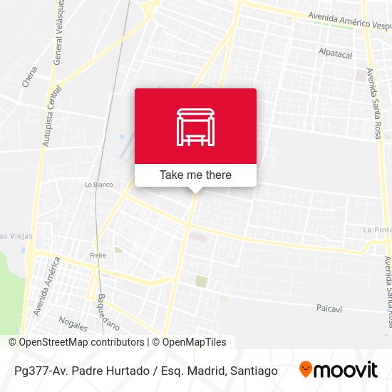 Mapa de Pg377-Av. Padre Hurtado / Esq. Madrid
