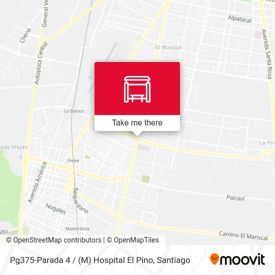 Pg375-Parada 4 / (M) Hospital El Pino map