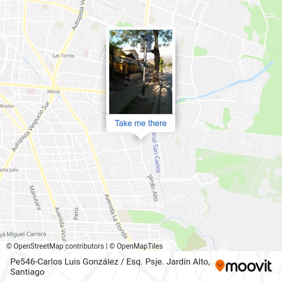 Mapa de Pe546-Carlos Luis González / Esq. Psje. Jardín Alto
