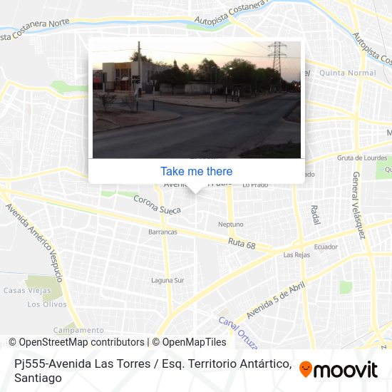 Mapa de Pj555-Avenida Las Torres / Esq. Territorio Antártico