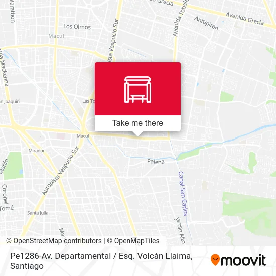 Pe1286-Av. Departamental / Esq. Volcán Llaima map