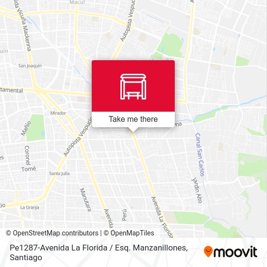 Pe1287-Avenida La Florida / Esq. Manzanillones map