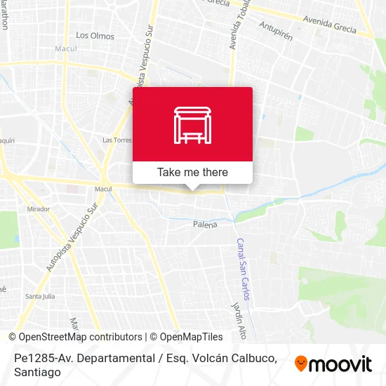 Mapa de Pe1285-Av. Departamental / Esq. Volcán Calbuco