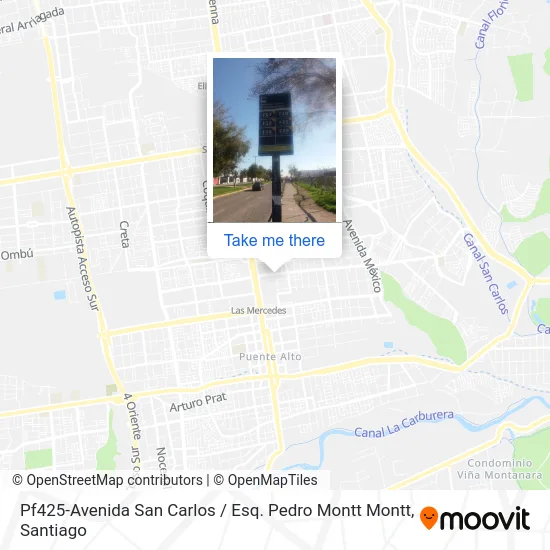 Pf425-Avenida San Carlos / Esq. Pedro Montt Montt map