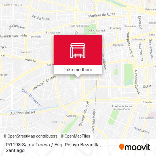 Pi1198-Santa Teresa / Esq. Pelayo Bezanilla map
