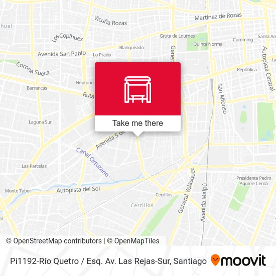 Pi1192-Río Quetro / Esq. Av. Las Rejas-Sur map