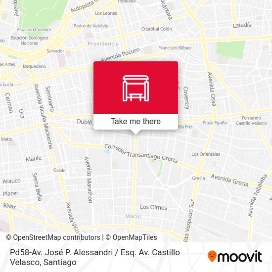 Pd58-Av. José P. Alessandri / Esq. Av. Castillo Velasco map