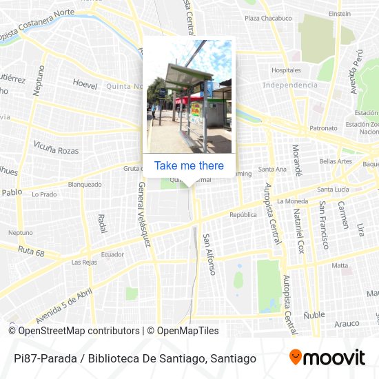 Mapa de Pi87-Parada / Biblioteca De Santiago