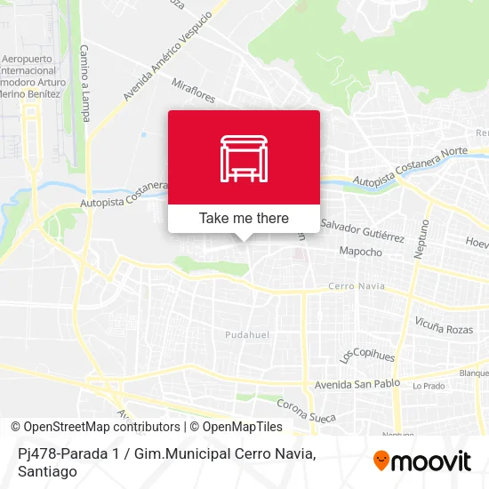 Mapa de Pj478-Parada 1 / Gim.Municipal Cerro Navia