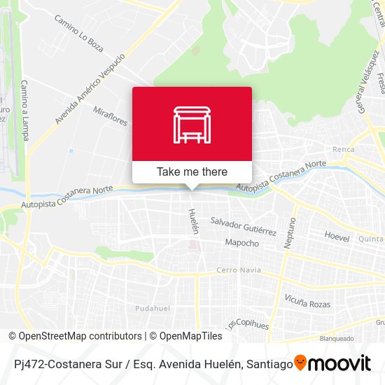 Mapa de Pj472-Costanera Sur / Esq. Avenida Huelén