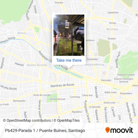 Mapa de Pb429-Parada 1 / Puente Bulnes