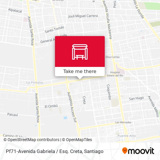 Mapa de Pf71-Avenida Gabriela / Esq. Creta