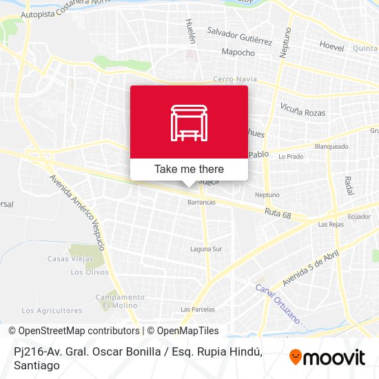 Mapa de Pj216-Av. Gral. Oscar Bonilla / Esq. Rupia Hindú