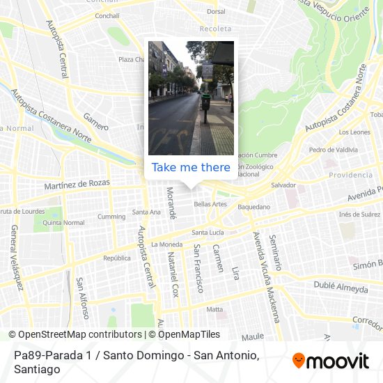 Pa89-Parada 1 / Santo Domingo - San Antonio map