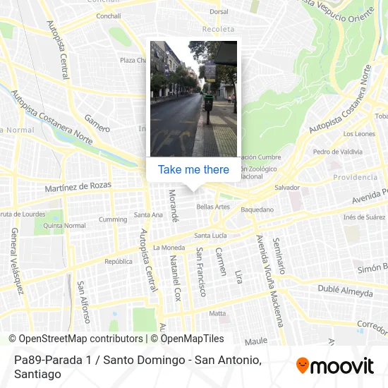 Pa89-Parada 1 / Santo Domingo - San Antonio map