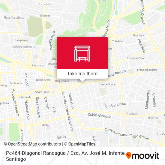 Mapa de Pc464-Diagonal Rancagua / Esq. Av. José M. Infante