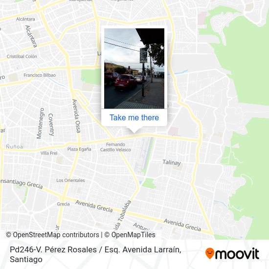 Mapa de Pd246-V. Pérez Rosales / Esq. Avenida Larraín