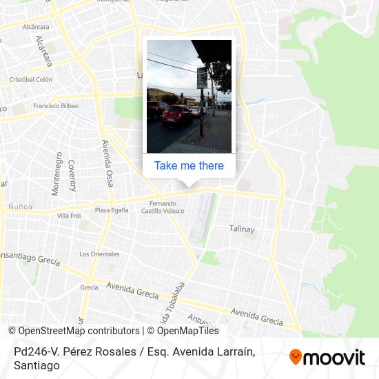 Pd246-V. Pérez Rosales / Esq. Avenida Larraín map