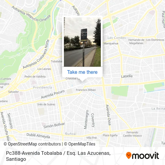 Pc388-Avenida Tobalaba / Esq. Las Azucenas map