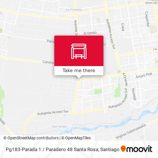 Pg183-Parada 1 / Paradero 48 Santa Rosa map