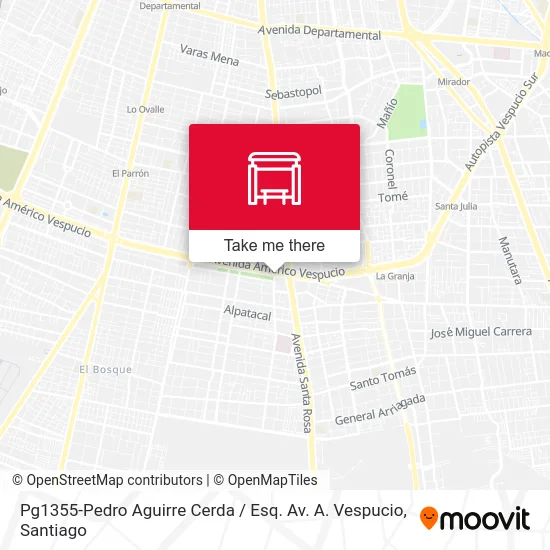 Pg1355-Pedro Aguirre Cerda / Esq. Av. A. Vespucio map