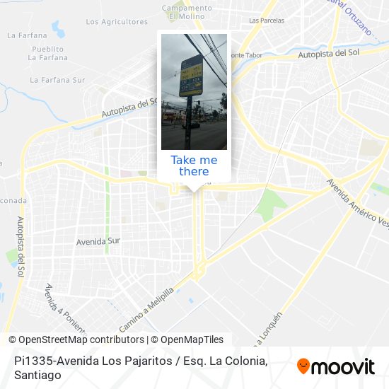 Pi1335-Avenida Los Pajaritos / Esq. La Colonia map