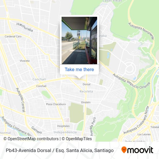Mapa de Pb43-Avenida Dorsal / Esq. Santa Alicia