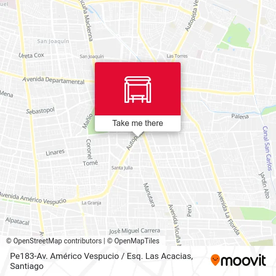 Pe183-Av. Américo Vespucio / Esq. Las Acacias map