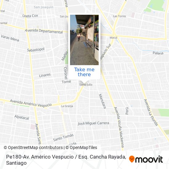 Pe180-Av. Américo Vespucio / Esq. Cancha Rayada map