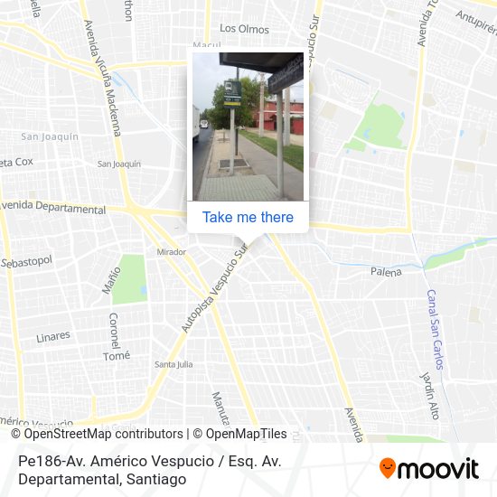 Pe186-Av. Américo Vespucio / Esq. Av. Departamental map