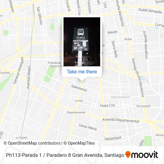 Ph113-Parada 1 / Paradero 8 Gran Avenida map