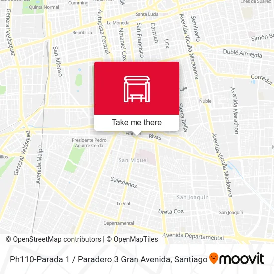 Ph110-Parada 1 / Paradero 3 Gran Avenida map