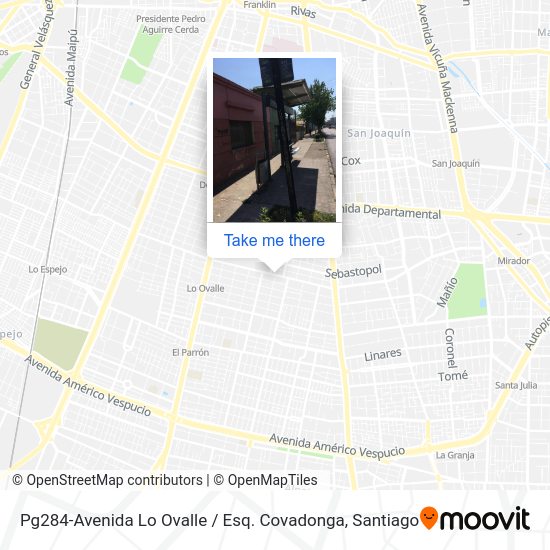 Mapa de Pg284-Avenida Lo Ovalle / Esq. Covadonga