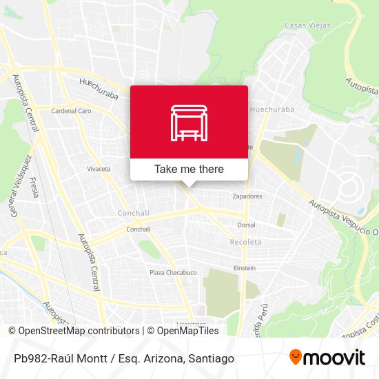 Mapa de Pb982-Raúl Montt / Esq. Arizona