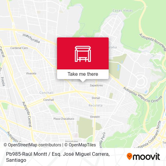 Pb985-Raúl Montt / Esq. José Miguel Carrera map